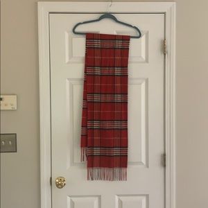 Red, black, and white scarf